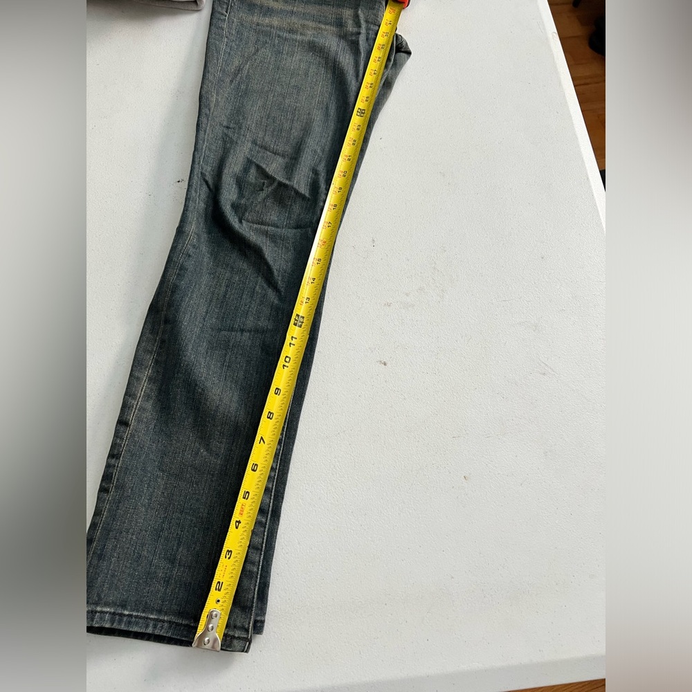 Wrap London Funky Denim Jeans with Light Tan at Top, Size 6 - Picture 15 of 16